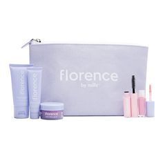 Named after Mills’ little sister, Ava, this set includes all her mini and mighty florence essentials. Made with clean ingredients and suitable for all skin types, this set features everything needed for a quick and easy skincare routine or makeup look. Plus, our purple florence bag helps keep everything organized while at home or on the go! Easy Skincare Routine, Easy Skincare, Detoxifying Face Mask, Florence By Mills, Oil Free Moisturizers, Mini Makeup, Peel Off Mask, First Aid Beauty, Volume Mascara