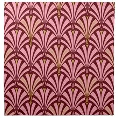 an art deco wallpaper design in pink and gold