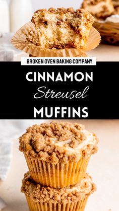 Quick and easy Cinnamon Streusel Muffins are one of my favorite sweet breakfasts! They're like sour cream coffee cake muffins with cinnamon streusel topping. My favorite thing about these muffins is that they have crumbly layers of cinnamon sugar swirled in the middle! It's such a delicious surprise and makes them seem like more of a fancy bakery muffin. Cinnamon Strudel Muffin, Cinnamon Muffins Streusel, Bakery Muffin, Sour Cream Coffee Cake Muffins, Cinnamon Chip Muffins, Fancy Bakery, Cinnamon Swirl Muffins, Muffins Cinnamon