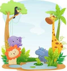 an image of animals in the jungle