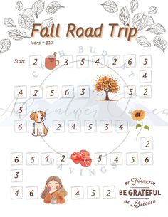 Driving through streets surrounded be fall leaves is one of the most magical experiences. With this savings challenge board game you can save slowly to take that trip. You can play this like a baord game and continue around the board until you've saved all you need, or mark off each number and icon in a row. I designed this to be good for any budget. The numbers are low so even if you are on a tight budget, you can save money. This is a digital download to be printed at home. Size is 8.5"x11" Happy Saving! Cash Budgeting, Fall Road Trip, Cash Budget, Savings Challenge, Fall Leaves, Money Saving Tips, Personal Finance, Stationery Design, Autumn Leaves