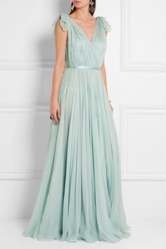 Blue Chiffon Gown, 8 Bridesmaids, Mint Gown, Nontraditional Wedding Dress, Mint Dress, Green Aqua, Bride Gowns, Chiffon Gown, Colored Wedding Dresses