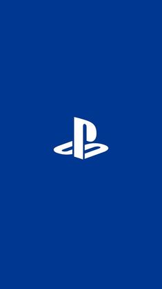 the playstation logo on a blue background