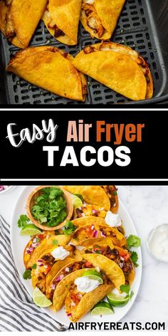 easy air fryer tacos with text overlay