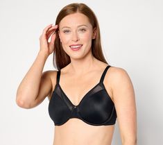 Thoughtfully constructed with a power mesh top cup window for flexibility and coverage without the bulk -- and wicking properties -- this underwire minimizer bra is a home run under summery tanks, close-fitting dresses, and professional looks. From the Breezies® Intimates Collection. Minimizer Bra, Minimiser Bra, Beautiful Bra, Home Run, Professional Look, Fitted Dress, Mesh Top, Mesh, Bra