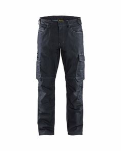 Blaklader 1439 Denim Stretch Trousers - Mens (14391141) - workweargurus.com Cut Resistant Gloves, Lace Socks, Wellington Boots, Safety Shoes, Office Casual, Rain Wear, Shoes Trainers, Mens Trousers, Black And Navy