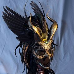 @eriksinspiration on Instagram: “#mask #magic #madeinusa #masquerade #goth #wings #demon #horns #scary #dark #cosplay #igers #instaart #instagood #art #newjersey #nyc” Wing Mask, Goth Wings, Dark Cosplay, Instagram Mask, Scary Dark, Demon Horns, Old Character, Editing Resources, My Demon