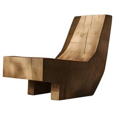 a wooden chair that is made out of wood