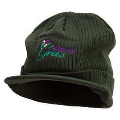 Mardi Gras with Jester Embroidered Big Knit Ribbed Beanie with VisorMade of 60% cotton and 40% acrylic.One size fits most with flexible brim.Fitting up to 3XL.Ripped crown measures 9 inches deep and 9 1/2 inches wide.Flat bill measures 2 inches long.Stretchable and 2 1/2 inches cuff.Adult/Unisex.Great for keeping your head warm on cold days.9 1/2(W) X 9(L) X 1/2(H) inches.Thick, soft and warm material.Fall and Winter Season.Hand washable.Imported. Big Knits, Big Hat, Sticker Patches, Patch Design, Custom Hats, Black Charcoal, Cold Day, Mardi Gras, Holidays And Events