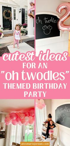 a collage of photos with the words guest ideas for an on - birthday party