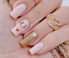 Nails Yellow, Valentine Nails, Christmas Nails Acrylic, Nails Polish, Xmas Nails, Christmas Nail Designs, Nail Designs Spring, Christmas Nail Art, Fancy Nails