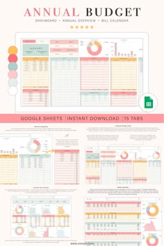 the annual budget sheet for google sheets