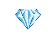 a blue diamond on a white background