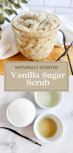 Refresh and hydrate your skin instantly with this homemade vanilla sugar scrub! With just a few simple ingredients, you can whip it up in seconds. Homemade Salt Scrub, Vanilla Sugar Scrub, Homemade Sugar Scrub, Sugar Scrub Homemade, Vanilla Recipes, Sugar Scrub Diy, Vanilla Beans