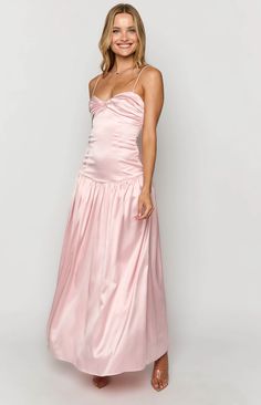 Pink Prom Dresses Fitted, Bridesmaid Dress Unique, Cute Dresses Graduation, Light Prom Dresses Pastel, Light Pink Floor Length Dress, Love Shack Fancy Pink Dress, Beginning Boutique Prom Dress, Pink Love Shack Fancy Dress, Pale Pink Bridesmaid Dress