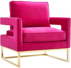 TOV-A120 Gold Accent Chair, Pink Velvet Chair, Pink Velvet Sofa, Modern Style Living Room, Velvet Lounge Chair, Velvet Lounge, Tov Furniture, Living Room Den, Diy Ikea Hacks