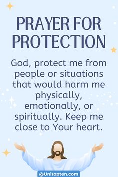 the message from jesus about prayer for protection