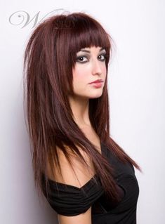 Full Fringe Long Hair, Long Hair With Fringe, Hair With Fringe, Fringe Hair, Full Fringe, Remy Hair Wigs, Emo Hair, Fringe Hairstyles, Long Hair With Bangs