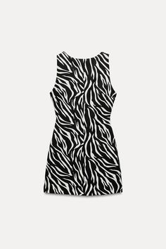 ANIMAL PRINT DRESS Staple Dress, Zebra Print Dress, Waistcoat Dress, Zara Woman Dress, Zebra Dress, Animal Print Dress, Cardigan Sweater Jacket, Round Neck Dresses, Animal Print Dresses