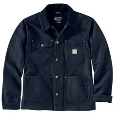 When its cool in the warehouse or cool on the farm, this men's Carhartt relaxed-fit jacket has you covered. It's rugged but not rigid, with durable canvas duck and built-in flex that lets you move freely. Interior and exterior pockets keep your essentials close by. Features12-ounce, 99% cotton / 1% spandex duckBuilt to move with Rugged Flex® stretch technologyCorduroy-trimmed collar Two chest pocketsInterior drop in pocketTwo lower front pocketsTriple-stitched main seamsCountry of Origin: Imported | Carhartt Men's Rugged Flex Relaxed Fit Duck Chore Coat- 1 Warm Rating | Malt | M Carhartt Chore Coat, Carhartt Detroit Jacket, Mens Rugged, Carhartt Detroit, Men Carhartt, Chore Coat, Trench Jacket, On The Farm, Carhartt Mens