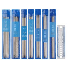 PRICES MAY VARY. [Available In Multiple Width Variations] The double pointed 20cm needle kit contains 7 sets of 5 different thickness sock needles. The sizes are 2.0mm/ 2.5mm/ 3.0mm/ 3.5mm/ 4.0mm/ 4.5mm/ 5.0mm. These knitting needles are available in a variety of different width variations, so that every knitter can ensure they have the perfect width for their purposes [Well-crafted & Good Surface] Metal dpns are made from electroplated hollow stainless steel which make for extremely light, supe Double Pointed Knitting Needles, Beginner Knitting, Diy Wool, Knitting Pin, Steel Crochet Hooks, Needle Gauge, Needle Kit, Pom Pom Maker, Crochet Hook Set