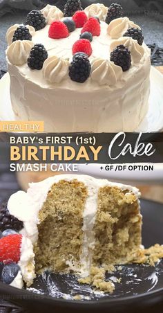 baby first birthday cake Healthy Fluffy Smash Cake, Healthy Smash Cake Oat Flour, 1st Birthday Cake Recipe Healthy, 6 Month Old Smash Cake Recipe, Natural Sweetened Cake, Sugar Free Birthday Cake Recipe, Dairy Free Smash Cake First Birthdays, Healthy 6 Month Smash Cake, Healthy Toddler Birthday Cake