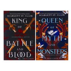 two books on the same page, one is titled king of queen of battle and the other is written by scarlet st clair