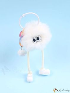 BirdinBag - Stylish Faux Fur Keychain - A Chic Accessory for Your Purse White Bag With Keychain For Everyday Use, Fur Keychain, Chic Accessories, Faux Fur, Bag Accessories, Color White, Composition, Purse, Pattern