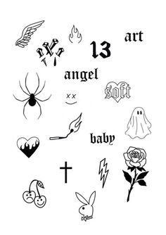 some tattoos that are on the back of a shirt