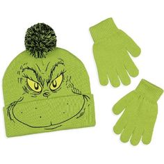 This is a The Grinch Who Stole Christmas character beanie and glove set.  The cuffed hat features the Grinch's embroidered face with matching green gloves.  The beanie features a POM on the top. This is a OSFM listing. The Grinch Who Stole Christmas, Dr Seuss The Grinch, Grinch Who Stole Christmas, Green Gloves, Grinch Face, Embroidered Face, Christmas Family Photos, Cute Preppy Outfits, Christmas Characters