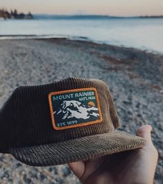 Our amazing vintage Mount Rainier National Park vintage patch is now on the most epic corduroy cap! This corduroy is 8-wale* corduroy and feels sooo nice in hand. *Fun fact: corduroy comes in varying thicknesses, which are determined by the width of each individual cord, also known as a wale. (Wale is a very old word deriving from the word for the raised ridges in a plowed field) 8 wale corduroy Fabric: 100% Cotton Shape/ Profile: Lower Profile Closure: Clipback for maximum comfort Bill Shape: F Cordory Hats, Vintage Trucker Hat For Outdoor Activities, Brown Corduroy Hat For Outdoor, Retro Corduroy 5-panel Hat, Vintage Corduroy Snapback Trucker Hat, Vintage Corduroy Trucker Cap, Vintage Adjustable Corduroy Trucker Hat, Vintage Corduroy Trucker Hat, Flat Bill Hats For Women Outfit