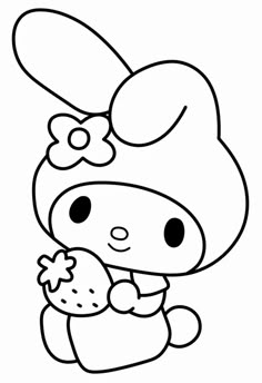 My Melody Coloring Pages, My Melody Coloring, Melody Coloring Pages, Images Hello Kitty, Hello Kitty Characters