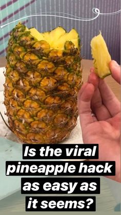 a person holding a pineapple in their hand with the caption is the virtual pineapple hack as easy as it seems?