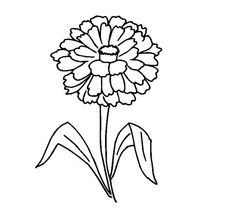 a black and white drawing of a flower