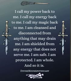 I Call My Power Back, Spells For Beginners, Witch Quotes, Power Back, Luck Spells, Witch Spirituality, Magic Spell Book, Wiccan Spell Book, Magick Book