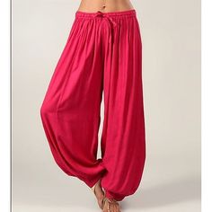 Genie Pants, Loose Trousers, Graduation Outfit, Fashion Materials, Pink Pants, Loose Pants, Vintage Summer, Aladdin, Straight Leg Pants