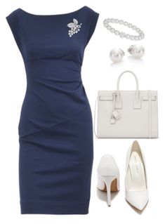 "Untitled #3105" by natalyasidunova ❤ liked on Polyvore featuring Diane Von Furstenberg, Susan Caplan Vintage, Shoe Republic LA, Yves Saint Laurent, Mikimoto, Miss Selfridge, women's clothing, women, female and woman Women Formal Outfit, Wedding Outfit Ideas, Business Lady, Vintage Shoe, Dress For Summer, Holy Cow, White Outfit, Stylish Work Outfits, Looks Chic