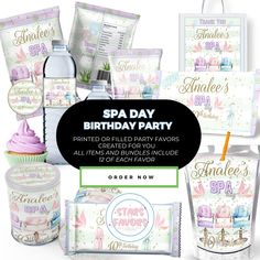 the spa day birthday party package includes items for guests to use on their special day