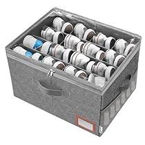 an open storage box filled with rolls of toilet paper