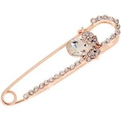 a hair clip with a crystal stone on it