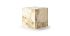 a marble block on a white background