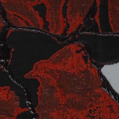 an abstract painting with black and red colors