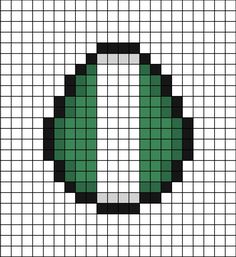 A pixel art template of an egg themed as the Nigerian flag. Soccer Ball Pixel Art, Easter Pixel Art, Duck Pixel Art Grid, Nigeria Flag