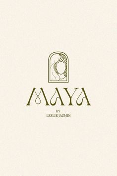 the logo for an italian restaurant called amaya, which has been designed by person