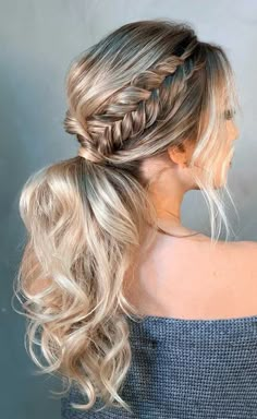 Up Ponytail, Prom Hair Up, Fancy Ponytail, Wedding Ponytail, Ponytail Hairstyles Easy, Dance Hairstyles, Wedding Hair And Makeup