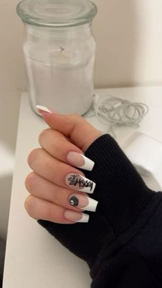 Streetwear Fashion Nails, Streetwear Nails Designs, Travis Scott Nails, Street Wear Nails, Nails Street Style, Stussy Nails, Street Style Nails, Nails Streetwear, Streetwear Nails