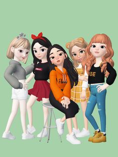 #ZEPETO  Code: KF62G8 Friends Forever Pictures, Besties Pictures, Best Friend Images, 5 Best Friends, 90s Wallpaper Hip Hop, Sisters Photoshoot Poses, Best Friend Drawings, Best Friends Cartoon, Friends Illustration