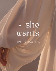 she wants hair / brows / spa logo on the back of a woman's dress