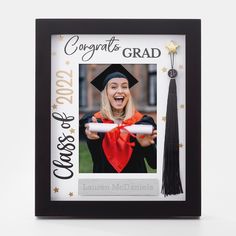 a graduation frame with a graduate's cap and tassel