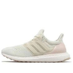 (WMNS) adidas UltraBoost 1.0 'Off White Wonder Quartz' IF5268 Sporty Cream Sneakers With Vented Sides, Cream Running Shoes With Boost Midsole For Light Sports, Sporty Cream Running Shoes With Boost Midsole, Cream Athleisure Running Sneakers, Cream Athleisure Sneakers For Running, Adidas Lace-up Running Shoes With Three Stripes, Cream Sports Sneakers With Laces, Sporty Cream Running Shoes For Light Sports, Cream Sneakers With Laces For Sports